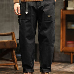 Men's Utility Trousers with Tapered Leg and Cargo Pockets