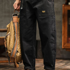 Men's Utility Trousers with Tapered Leg and Cargo Pockets