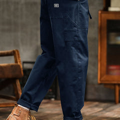 Men's Utility Trousers with Tapered Leg and Cargo Pockets