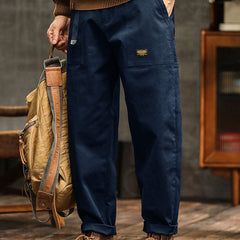 Men's Utility Trousers with Tapered Leg and Cargo Pockets