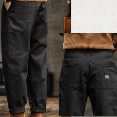 Men's Utility Trousers with Tapered Leg and Cargo Pockets