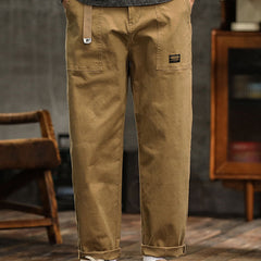Men's Utility Trousers with Tapered Leg and Cargo Pockets