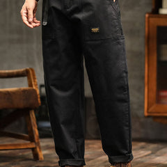Men's Utility Trousers with Tapered Leg and Cargo Pockets