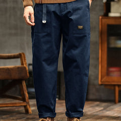Men's Utility Trousers with Tapered Leg and Cargo Pockets