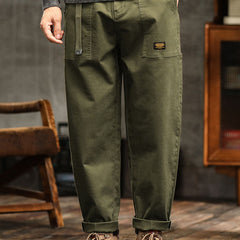 Men's Utility Trousers with Tapered Leg and Cargo Pockets