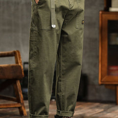 Men's Utility Trousers with Tapered Leg and Cargo Pockets