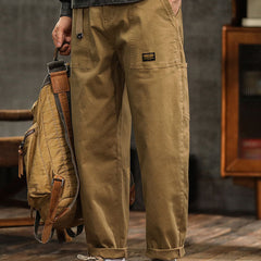 Men's Utility Trousers with Tapered Leg and Cargo Pockets