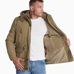 Men's Waterproof Windproof Winter Jacket with Detachable Hood