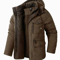 Men's Waterproof Windproof Winter Jacket with Detachable Hood