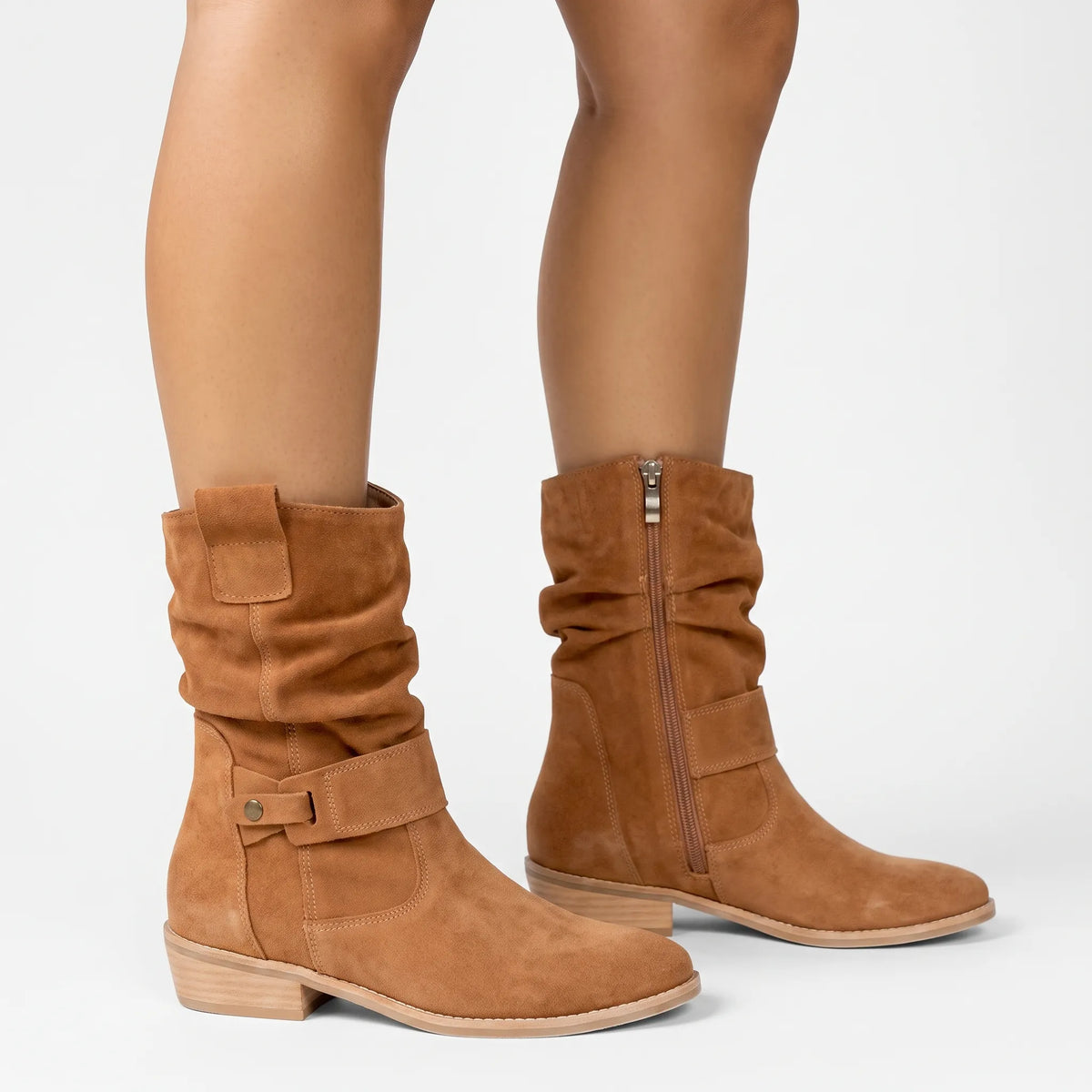 Comfortable Mid-Calf Slouch Boots