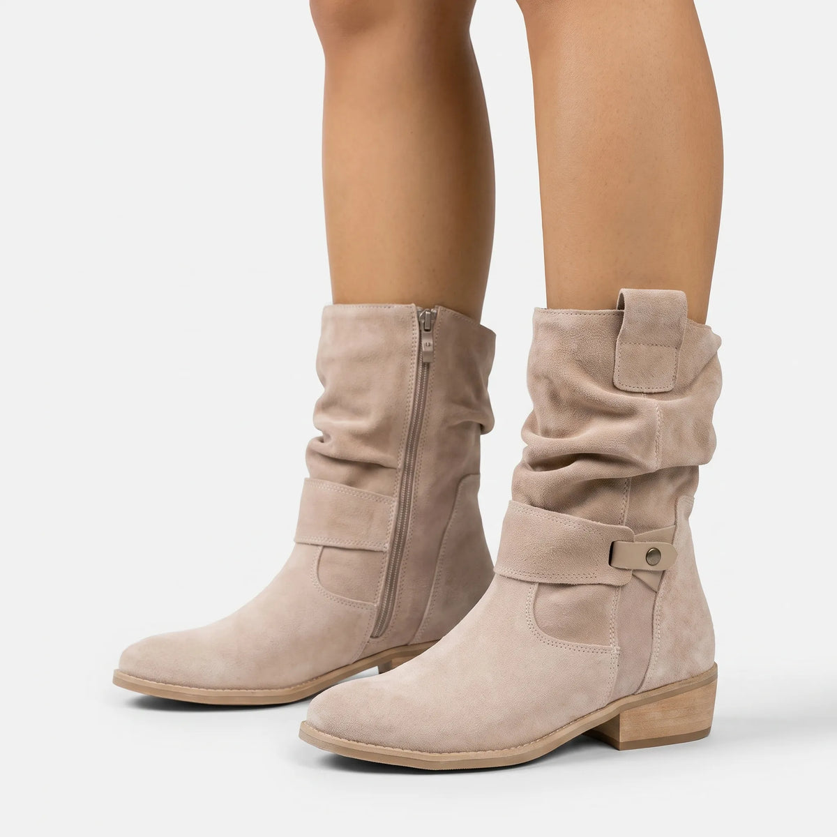 Comfortable Mid-Calf Slouch Boots