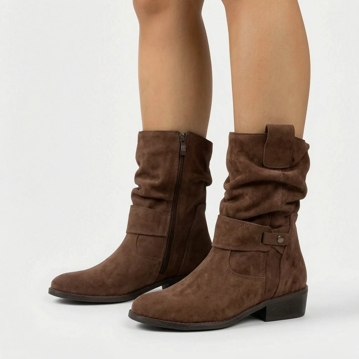 Comfortable Mid-Calf Slouch Boots