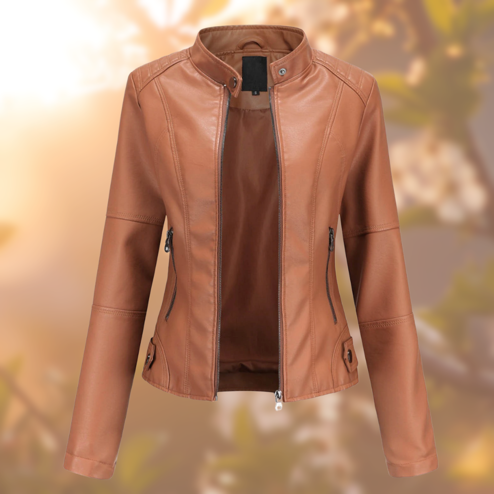 Women's Classic Faux Leather Jacket