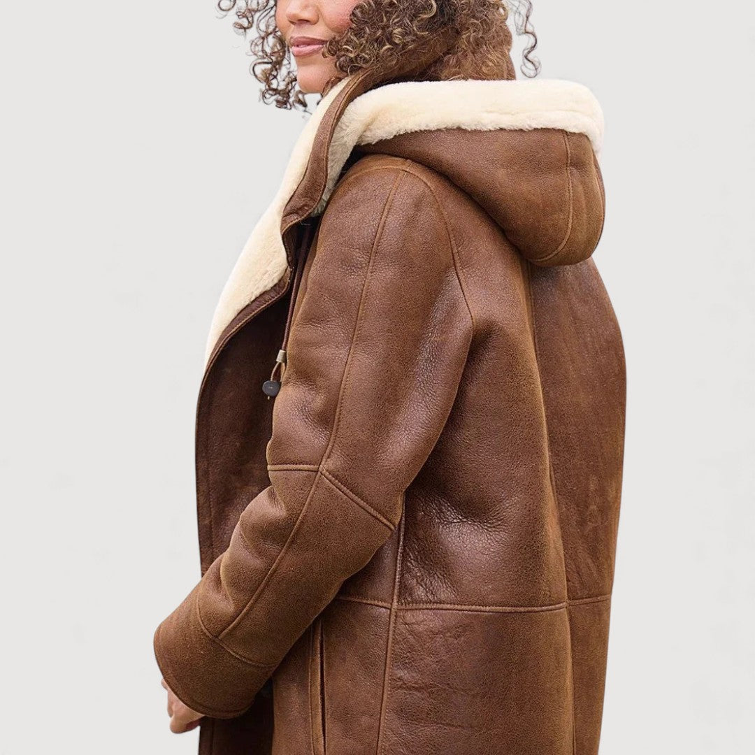 Hooded Duffle Coat with Teddy Lining